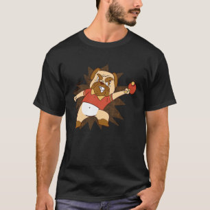 Ping Pong Dog Pug Pug Table Tennis Coach Paddle P T-Shirt