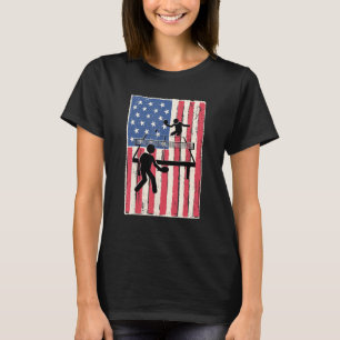 Ping pong for men table tennis american flag patr T-Shirt