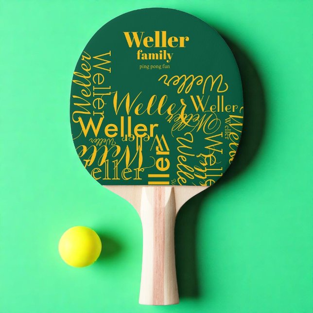 Ping Pong Fun . Paddle with Family Name (Creator Uploaded)