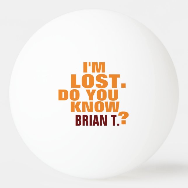 ping_pong funny lost-ball with name ping pong ball (Front)