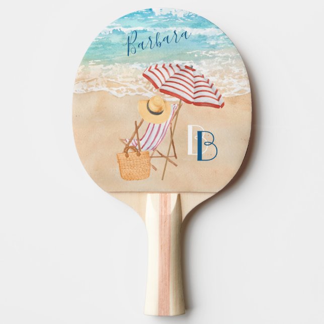 Ping Pong Gal: Knows How to Play & Relax   Paddle (Front)