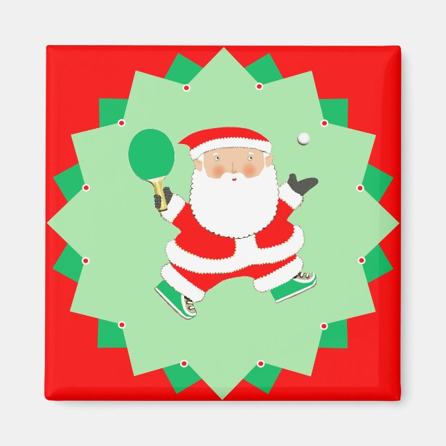 Ping-Pong Holiday Gift Stocking Stuffers Magnet (Front)
