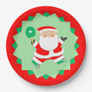 Ping-Pong Holiday Party Paper Plate