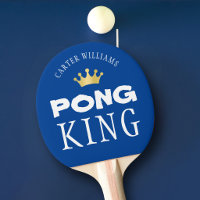 PING PONG KING Personalised Editable Blue
