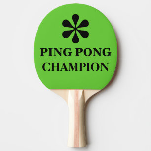 Ping Pong Master Champion Funny Text Humour Paddle