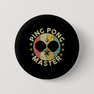 Ping Pong Master Champion Table Tennis Coach Paddl 6 Cm Round Badge
