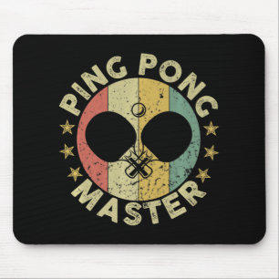 Ping Pong Master Champion Table Tennis Coach Paddl Mouse Mat