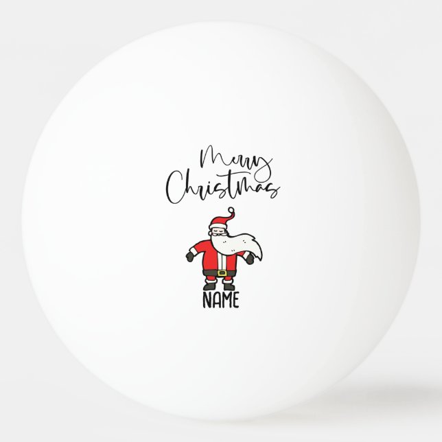 Ping pong Merry Christmas wit Santa Claus  Ping Pong Ball (Front)