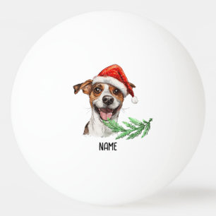 Ping pong Merry Christmas with Santa Dog Ping Pong Ball