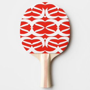 Ping Pong Paddle, An elegant red & white design Paddle