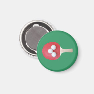 Ping Pong Paddle and Balls Magnet