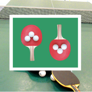 Ping Pong Paddle and Balls Postcard