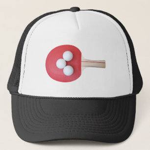 Ping Pong Paddle and Balls Trucker Hat
