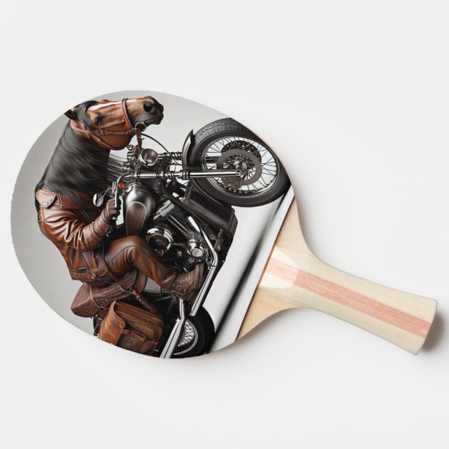 Ping Pong Paddle Biker Horse (Side)