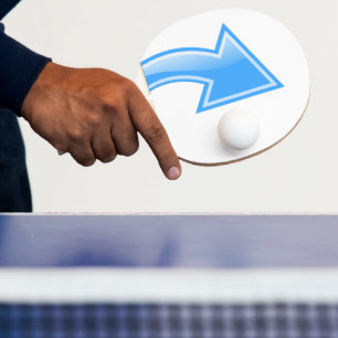 Ping Pong Paddle Blue Arrow