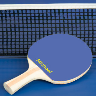 Ping Pong Paddle - Blue Monogram Personalised Gift