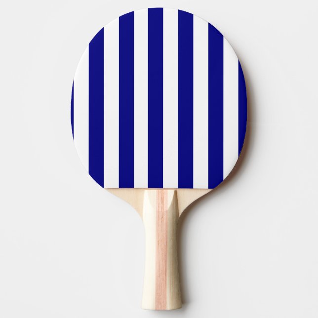 Ping Pong Paddle Blue & White Stripe (Front)