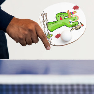 Ping Pong Paddle  Cactus Bird