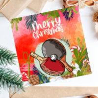 Ping Pong Paddle  Christmas Greeting