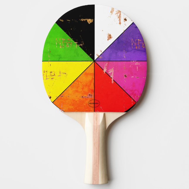 Ping Pong Paddle Colour Wheel Distressed HAMbWG (Front)
