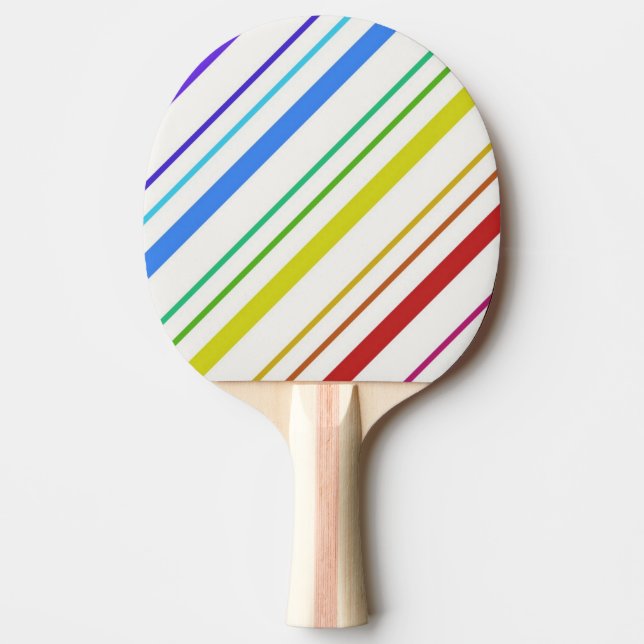 Ping Pong Paddle Colourful Stripe (Front)