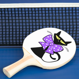 Ping Pong Paddle Feline Cat Kitten Meow