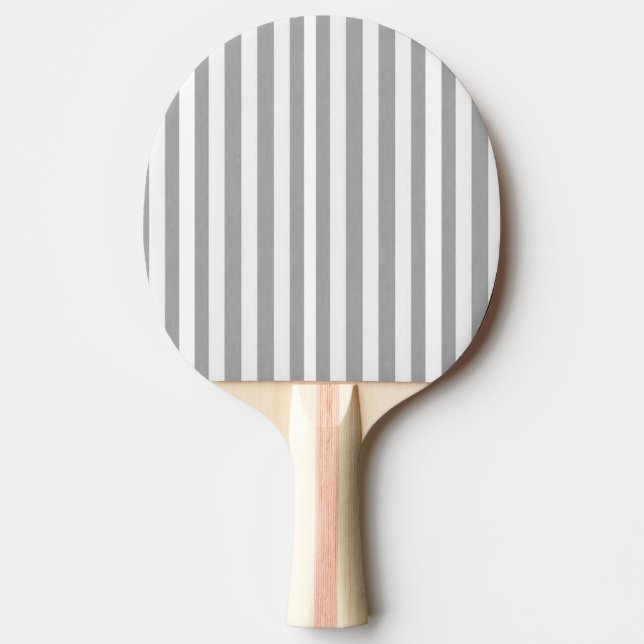 Ping Pong Paddle Grey & White Stripe (Front)