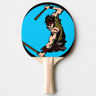 Ping Pong Paddle Japanese Warrior in Action