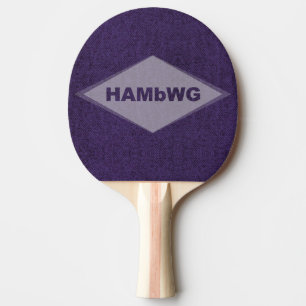 Ping Pong Paddle Purple Design w HAMbWG Logo