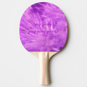 Ping Pong Paddle Purple Flowers With Light Effect