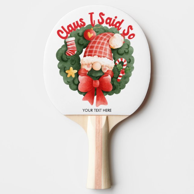 Ping Pong Paddle Retro Vintage Christmas  (Front)