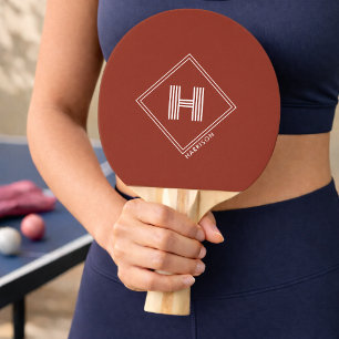 Ping Pong Paddle Stylish Geometric Monogrammed