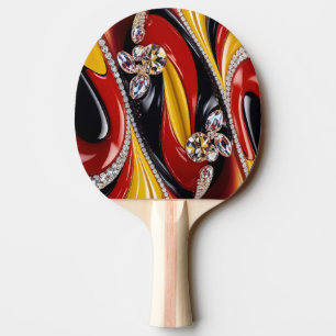 Ping pong paddle with Belgian Colours