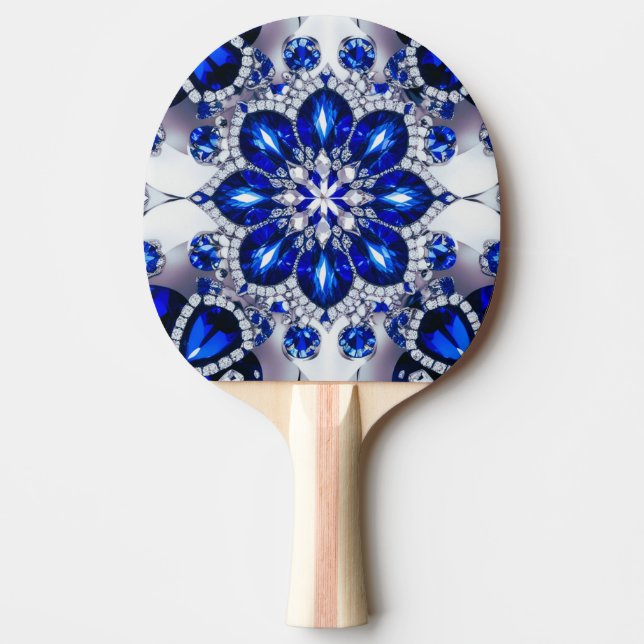 Ping pong paddle with Blue White Colours (Front)