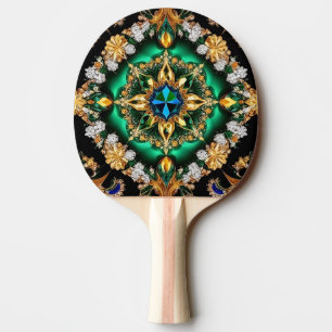 Ping pong paddle with Brazilian Colours