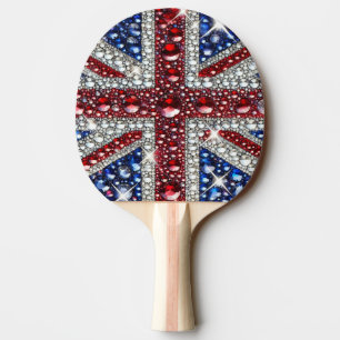 Ping pong paddle with British Colours