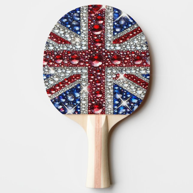 Ping pong paddle with British Colours (Back)