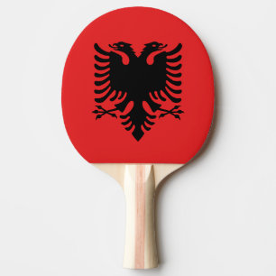 Ping pong paddle with Flag of Albania