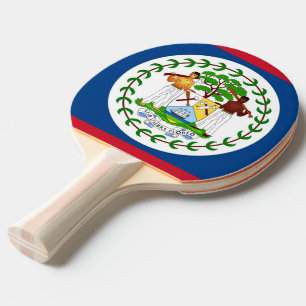 Ping pong paddle with Flag of Belise