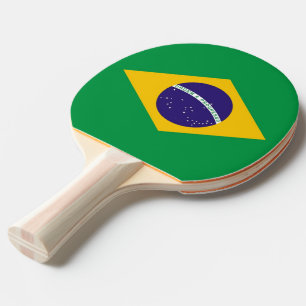Ping pong paddle with Flag of Brazil