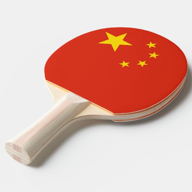 Ping pong paddle with Flag of China (Front Angle)