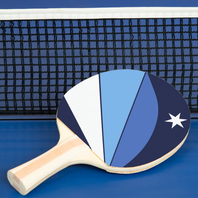 Ping pong paddle with Flag of Columbia, SC (Insitu)