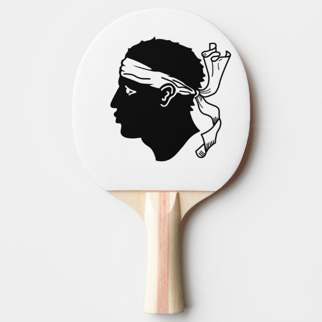 Ping pong paddle with Flag of Corsica (Front)