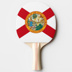 Ping pong paddle with Flag of Florida, USA