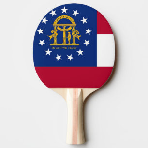 Ping pong paddle with Flag of Georgia, USA