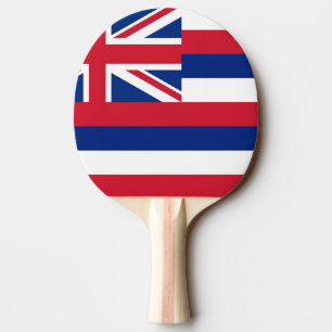 Ping pong paddle with Flag of Hawaii, USA