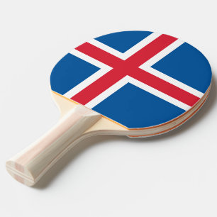 Ping pong paddle with Flag of Iceland