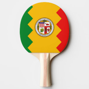 Ping pong paddle with Flag of Los Angeles, USA