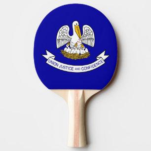 Ping pong paddle with Flag of Louisiana, USA