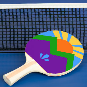 Ping pong paddle with Flag of Manitou Springs
